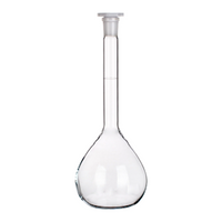 Bomex Volumetric Flask, 500ml, Socket Joint 19/26, Class B with Glass Stopper, Borosilicate Glass, European Standard, 2 Pieces/Box Box