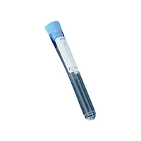 Aptaca Cylindrical Test Tubes with Cap and Label, 10ml, 16mm Diameter x 100mm, Graduated with Rim, Polypropylene, 250/Bag Bag