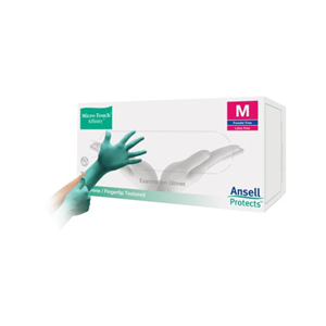 Ansell Micro-Touch Affinity Neoprene Gloves, Large, Green, Biodegradable Latex Free, 100/Box Box
