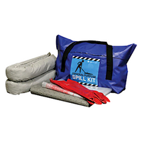 Global Spill General Purpose Mini Spill Kit, 25L, Heavy Duty Weatherproof Bag with Dust Seal, Encapsulated Label and Carry Handles, 16 Items, Each Pack