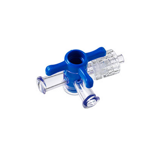 3-Way Stopcock, 2 Female and 1 Male Luer Lock Connectors, Plastic, Sterile, 100/Box Box