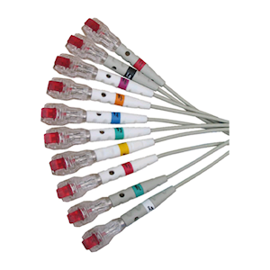 Multiclip Universal ECG Electrode Alligator Clips, Fits 3 - 4mm, Clear, 10 Pieces/Pack Pack