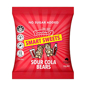 Double 'D' Smart Sweets Sour Cola, Sugar Free, 50g, Each