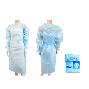 Liv Isolation Gown with Tie, Full Back, Knitted Wrist, AAMI Level 3, 50GSM, Nonwoven PP/PE, One Size Fits All, 1/Pack, 100/Carton Carton