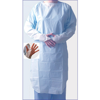 Liv Impervious Film Isolation Gown with Tie, Thumbs Up, Long Sleeve, Open Back, AAMI Level 3, 22 gms, One Size, Blue, 1/Pack, Each Each