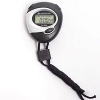 Digital Stopwatch Timer, Black, Each Each