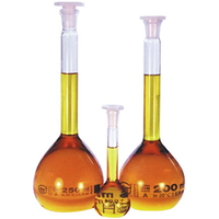 Volumetric Flask, 10ml, Socket Joint 7/16, Class A, with Plastic Stopper, Borosilicate Glass, Made in Europe, Each Each