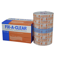 Fix-A-Clear Transparent Adhesive Waterproof Tape Dressing, 10cm x 10 Metres, Low Allergy, Each Box