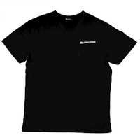 Livingstone V-Neck T-Shirt, 100pct Cotton, 45+ Thread Count, 220GSM Yarn Weight, Medium, Black, Each Each