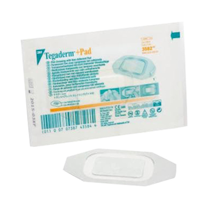3M Tegaderm Transparent Film Island Dressing, 5 x 7cm, Absorbent, with Non Adherent Pad, 50 Pieces/Box Box