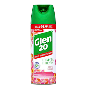 Glen 20 All In One Disinfectant Spray, Berry Breeze, 300 grams, Aerosol, Each