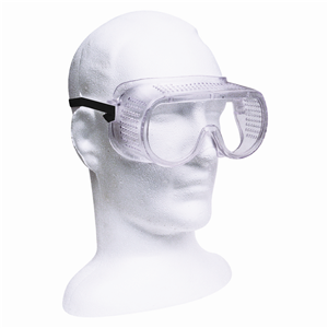 Livingstone Safety Barrier Goggles Spectacles, Anti-Scratch Break-Resistant Polycarbonate Lens with Elastic Strap, Vented, Each Each