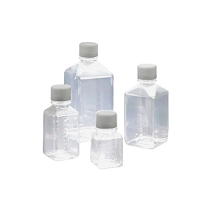 Westlab Square Bottle PET HDPE Cap, Sterile, Molded in Graduation Scales, 500ml, 48 Pieces/Pack Pack