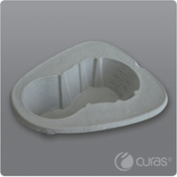 Curas Bedpan Liner, Disposable Pulp, 2 Litre, 150/Carton Carton