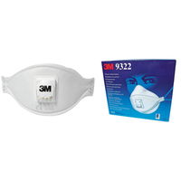 3M N95 P2 Face Mask Particulate Respirator, with Valve, Non-Therapeutic use, 10/Box Box