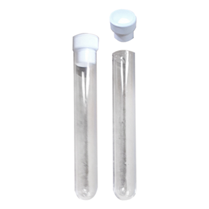 Round Bottom Polystyrene Tube with Polyethylene Plug Cap, 5ml, Unlabelled, White Cap Separate, 500 Tubes/Bag Bag