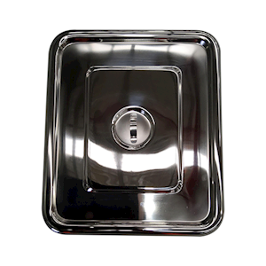 Livingstone Instrument Tray, with Cover, 30.5 x 25.4 x 5.1 cm, 12 x 10 x 2 in, 0.5mm Thickness, Grade 202, Each Each