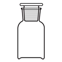 Bomex Laboratory Reagent Bottle, 125ml, Narrow Mouth, with Glass Stopper, Amber, Borosilicate Glass, Each Each