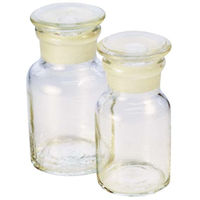 Bomex Laboratory Reagent Bottle, 500ml, Wide Mouth, with Glass Stopper, Clear, Borosilicate Glass, Each Each