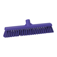 Vikan General Purpose Broom, 410mm, Soft and Hard, Purple, Each Each