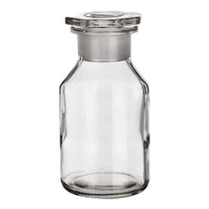 Simax Laboratory Reagent Bottle, 2000ml, Wide Neck, with Glass Stopper, 60/46 Socket Joint, Clear, Borosilicate Glass, Each Each