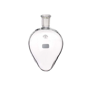 Simax Flask, Heart-Shaped, 25mL, Socket Joint 14/23, Height 75mm, Borosilicate Glass, European, Each Each