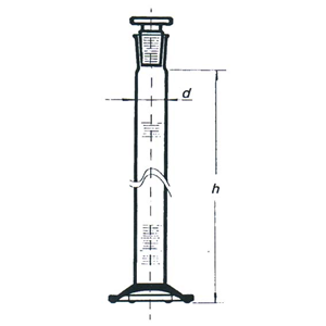 Cylinder Hexagonal Glass GRAD100MLSJ24/29 (B) Each