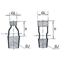 Simax Adapter, GL, Socket Joint 19/26, 18mm, 35(L) mm, European, Each Each