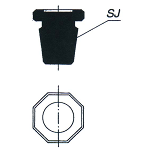 Stopper Recyclable Plastic Octagonal Solid Socket Joint 7/16 European Each