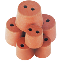 Rubber Stopper, One Hole, 5mm Base x 28mm Top x 30mm Height, Loose