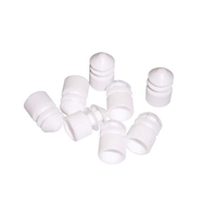 Caps, with Tongue, 12, Tubes, Recyclable Polyethylene, White, 1000/Bag Bag