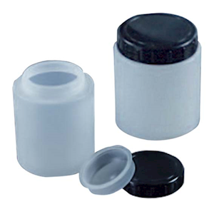Aptaca Cylindrical Jar with Screw Cap and Inner Cap, Wide Mouth, 1,000mL, 110 x 127(H) mm, Mouth 86mm, HDPE, Each Each