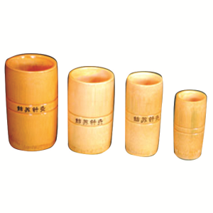 BAMBOO CUPS, 4 PIECE SET (S,M,L, XL, ) Box
