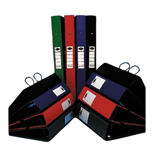 Marbig Deluxe Insert Ring Binder, A4, 25mm, 2 D-Rings, Black, Each Each