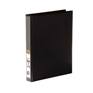 INSERT BINDER A4 25MM 4 RING BLACK EACH Each