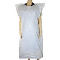 Liv Disposable Ponchos, Sleeveless, No Hood, 30um, 72 x 130cm, High Density Polyethylene (HDPE), White, HACCP, Single Pack, 50 Packs/Bag Bag
