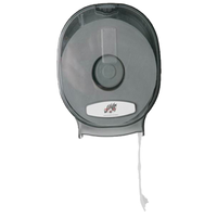Toilet Tissue Roll Dispenser, for 10cm Wide and 300 Metre Capacity, Plastic, White, Each Each