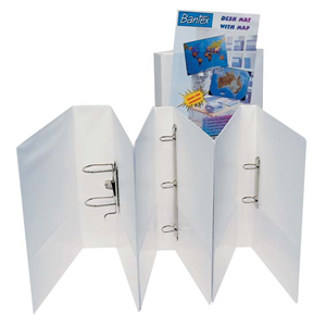 Bantex Insert Ring Binder, A4, 25mm, 2 D-Rings, White, Each Each