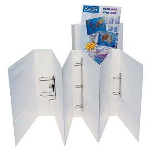 Bantex Insert Ring Binder, A4, 38mm, 2 D-Rings, White, Each Each