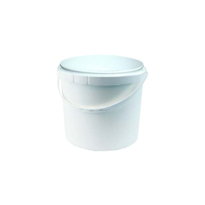 Ezy Pail Plastic Pail Bucket without Lid, 5 Litres, 197(H) x 220(D) mm, White, Each Each