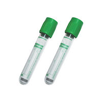 BD Vacutainer Lithium Heparin Tube, 2ml, 13 x 75mm, Green Hemogard Closure, (368495),100 Pieces/Box
