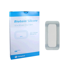 Biatain Adhesive Silicone Foam Dressing, 10 x20cm, 5 Pieces/Box (33400) Box