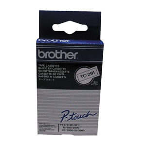 BROTHER TAPE CASSETTE TC-291 BLK/WHITE EACH Pack