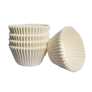 Confeta Paper Patty Pans, 800, 138 x 36(H) mm, 66mm Base, White, 5000 Pieces/Carton Carton