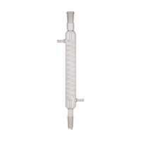 Livingstone Coil Condenser, Socket and Cone 24/29mm, 465mm Length, Borosilicate Glass, Made in Australia, Each Each