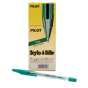 PILOT PENS BPS FINE GREEN 12/BOX Box