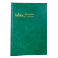 Collins Analysis Book, A4, 61 Series Petty Cash, Hard Cover, Green, Each Each