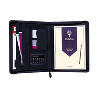 DEBDEN LTHR EXEC PORTFOLIO ZIP Med BLACK EACH DEBDEN Each