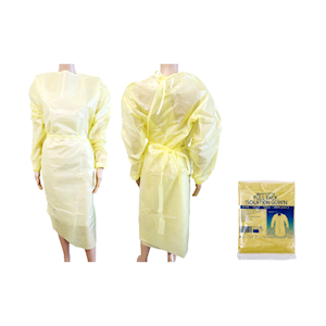 Liv Isolation Gown with Tie, Full Back, Long Sleeve, AAMI Level 1, 40gsm, Nonwoven PP/PE, Yellow, 1/Pack, 100/Carton Carton