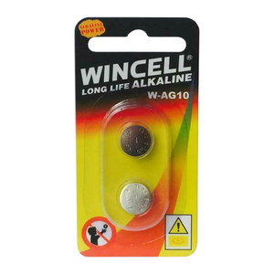 Wincell AG10 Alkaline Battery, 2/Pack Pack